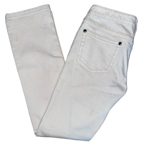 Free People Cream Straight Leg Jeans - Picture 2 of 6